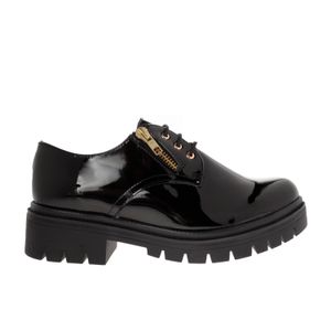 Choclos color negro estilo charol con detalle de cierre D15480020501