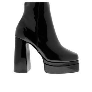 Botín Thalía color negro con plataforma D09980076501