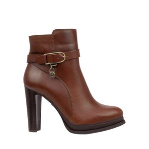 Botín Arantza Color Cognac de Piel  D01661113554