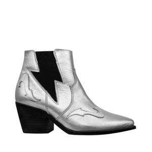 Botín Maria Color Plata de Piel D08440162612
